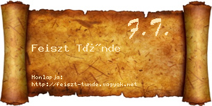 Feiszt Tünde névjegykártya