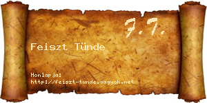 Feiszt Tünde névjegykártya